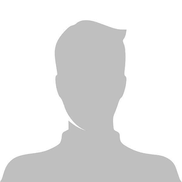 The image shows a silhouette of a person s head and shoulders, likely representing a male figure, against a plain background.